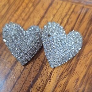 Elegant Silver Heart Earrings